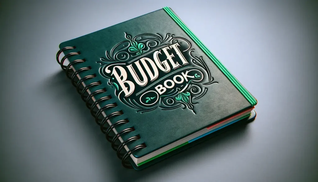 The created cover of my budget book, after brainstorming different budget book ideas.