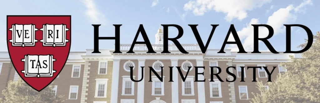 The logo of Harvard University.