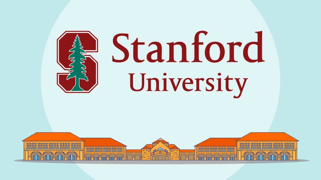 The logo of Stanford University.